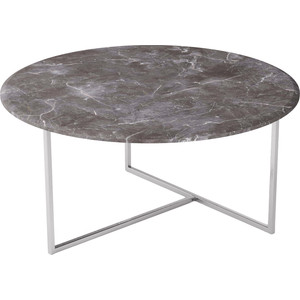 Стол журнальный Мебелик Маджоре серый мрамор стол журнальный приставной мебелик неро 2 дуб натуральный п0005629