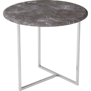 Стол журнальный Мебелик Альбано серый мрамор стол журнальный мебелик агами голд мрамор