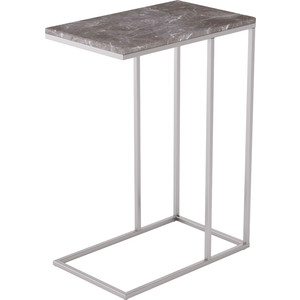 Стол придиванный Мебелик Агами серый мрамор панно lb ceramics бьянка каррара 90x90 см керамогранит матовый бело серый мрамор