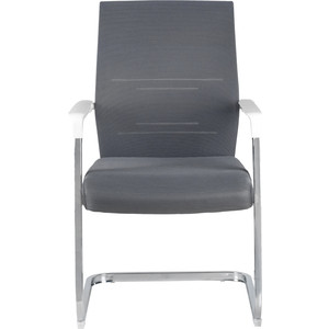 фото Кресло riva chair rch d819 белый пластик/серая сетка (на полозьях)