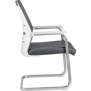 фото Кресло riva chair rch d819 белый пластик/серая сетка (на полозьях)