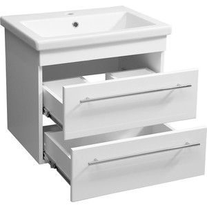Мебель для ванной Stella Polar Ванесса 60 2 ящика, подвесная, белая