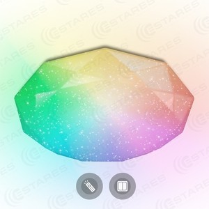 Управляемый светодиодный светильник Estares ALMAZ 60W RGB R-493-SHINY/WHITE-220V-IP44 /2019