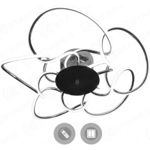 Управляемый светодиодный светильник Estares CAMELIA 120W R-600-CROME/OPAL-220-IP20
