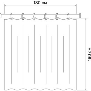 фото Штора для ванной iddis basic 180x180, разноцветная (b12p118i11)