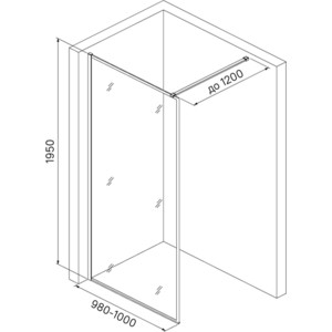 Душевой уголок IDDIS Slide 100x100 стекло прозрачное, профиль черный (SLI8BS1i23)