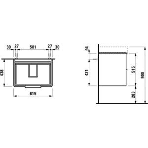 фото Тумба под раковину laufen base for pro s 60 белая глянцевая (4.0229.2.110.261.1)