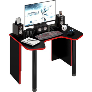 Стол компьтерный МЭРДЭС СКЛ-Игр120 Ч черный стол для ноутбука unistor teddy с регулируемой высотой