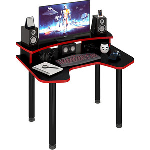 Стол компьтерный МЭРДЭС СКЛ-Игр120МО+НКИЛ120 Ч черный стол компьтерный мэрдэс скл игр120 нкил120 в