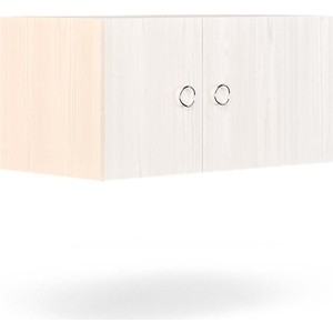 фото Сканд-мебель шкаф-антресоль актив-3 сосна скандинавия/бургундия