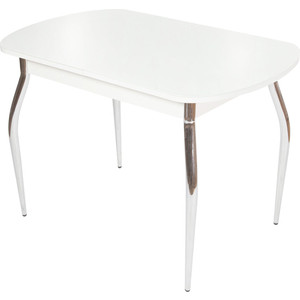 Стол Аврора Ривьера СВ белый/стекло белое стол сервировочный мебелик бридж белый п0002987