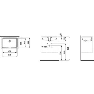 фото Раковина laufen living city 49 (8.1243.1.000.109.1)