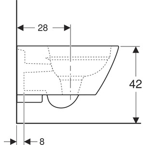 Унитаз подвесной Geberit Smyle Square безободковый, с микролифтом (500.208.01.1, 500.239.01.1) Smyle Square безободковый, с микролифтом (500.208.01.1, 500.239.01.1) - фото 2