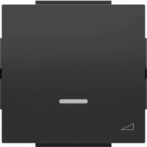 фото Лицевая панель abb sky диммера клавишного чёрный бархат