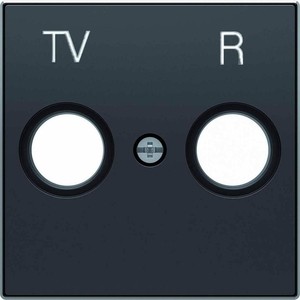 

Лицевая панель ABB Sky розетки TV-R чёрный бархат, Sky розетки TV-R чёрный бархат