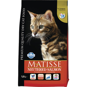 Сухой корм Farmina Matisse Neutered Adult Cat Salmon с лососем для стерилизованных кошек 1,5кг - фото 1