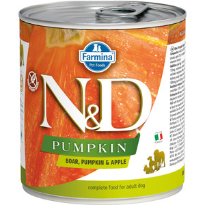 

Консервы Farmina N&D Adult Dog Pumpkin Boar & Apple с тыквой, кабаном и яблоком, 285г, N&D Adult Dog Pumpkin Boar & Apple с тыквой, кабаном и яблоком, 285г