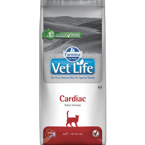 Сухой корм Farmina Vet Life Cat Cardiac для кошек с хронической сердечной недостаточностью 2кг - фото 1