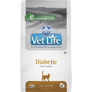 фото Сухой корм farmina vet life diabetic feline диета при сахарном диабете для кошек 400г