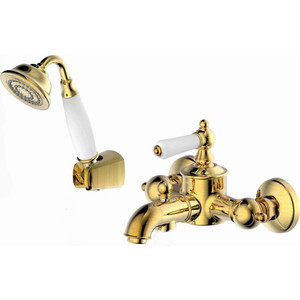 Смеситель для ванны Bravat Art с лейкой, бронза (F675109U-B1-RUS) смеситель для ванны bravat art с лейкой золото f675109g b