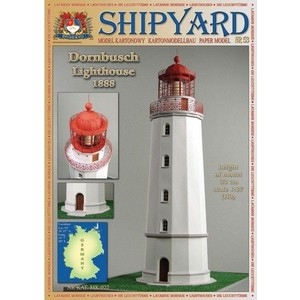 Сборная картонная модель Shipyard маяк Dornbusch Lighthouse (№53), масштаб 1:87