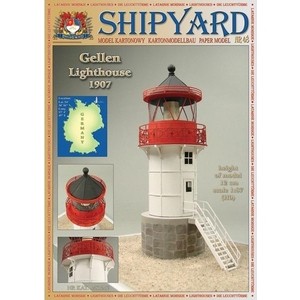 Сборная картонная модель Shipyard маяк Gellen Lighthouse (№48), масштаб 1:87
