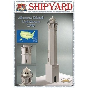 Сборная картонная модель Shipyard маяк Lighthouse Alcatraz (№28), масштаб 1:72
