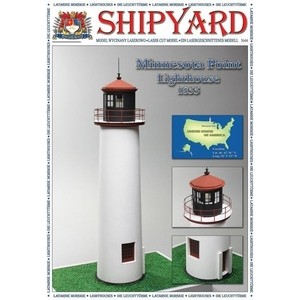 Сборная картонная модель Shipyard маяк Minnesota Point Lighthouse (№82), масштаб 1:72