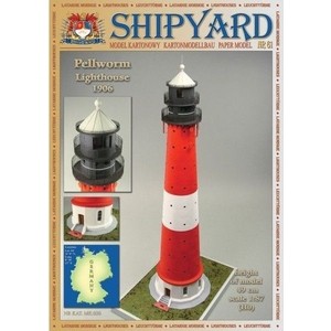 Сборная картонная модель Shipyard маяк Pellworm Lighthouse (№61), масштаб 1:87