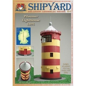 Сборная картонная модель Shipyard маяк Pilsumer Lighthouse (№45), масштаб 1:87