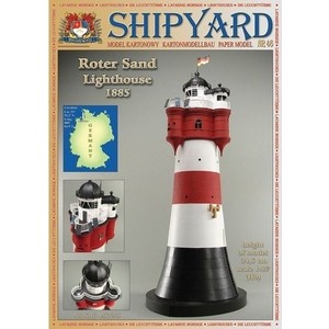 Сборная картонная модель Shipyard маяк Roter Sand Lighthouse (№46), масштаб 1:87
