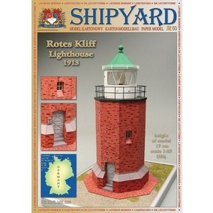 Сборная картонная модель Shipyard маяк Rotes Kliff Lighthouse (№60), масштаб 1:87