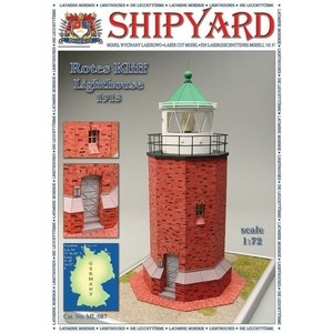 Сборная картонная модель Shipyard маяк Rotes Kliff Lighthouse (№87), масштаб 1:72
