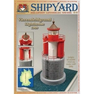 Сборная картонная модель Shipyard маяк Vierendehlgrund Lighthouse (№62), масштаб 1:87