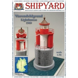 Сборная картонная модель Shipyard маяк Vierendehlgrund Lighthouse (№91), масштаб 1:72