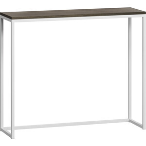 фото Loftyhome стол консольный бервин серый с белым основанием