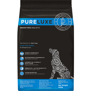 Сухой корм PureLuxe для взрослых собак с индейкой 400г - фото 1