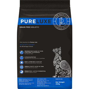 Сухой корм PureLuxe для привередливых кошек с курицей 400г