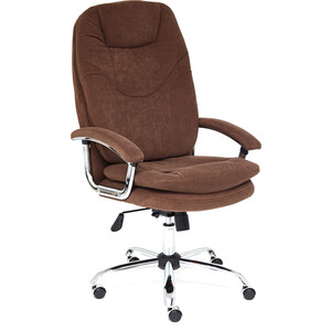 Кресло TetChair Softy Lux флок коричневый 6 кресло tetchair parma флок ткань коричневый 6 tw 24