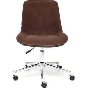 Кресло TetChair Style флок коричневый 6 кресло артмебель монреаль кресло микровельвет желтый экокожа коричневый