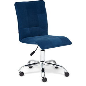Кресло TetChair Zero флок синий 32 кресло tetchair driver 22 кож зам ткань синий 36 6 tw 10
