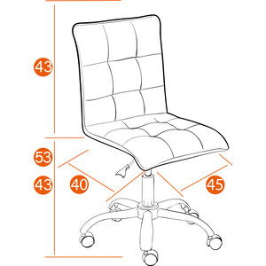 Кресло TetChair Zero флок оранжевый 18 - фото 5