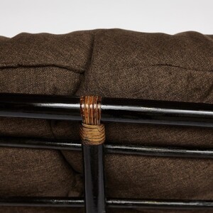 фото Кресло-качалка tetchair papasan w 23/01 b с подушкой antique brown античный черно-коричневый/ткань коричневый 3м7-147