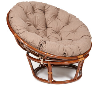 Кресло TetChair Papasan 23/01 W с подушкой Pecan орех/экошерсть коричневый 1811-5