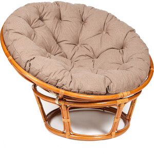 Кресло TetChair Papasan 23/01 W с подушкой Cognac коньяк/экошерсть коричневый 1811-5