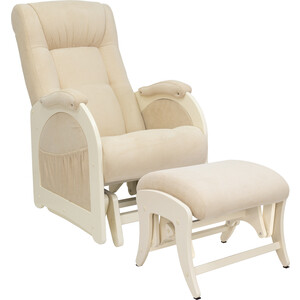 фото Комплект кресло для кормления и укачивания + пуф milli joy дуб шампань, ткань verona vanila