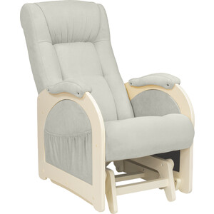 фото Milli комплект кресло для кормления и укачивания + пуф joy дуб шампань, ткань verona light grey