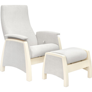 фото Milli комплект кресло для кормления и укачивания + пуф sky дуб шампань, ткань verona light grey
