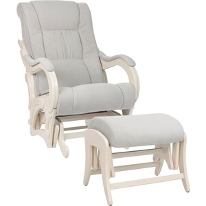 фото Milli комплект кресло для кормления и укачивания + пуф style дуб шампань, ткань verona light grey