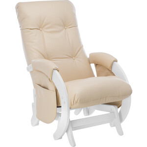 фото Кресло для кормления milli smile молочный дуб, к/з polaris beige c карманами
